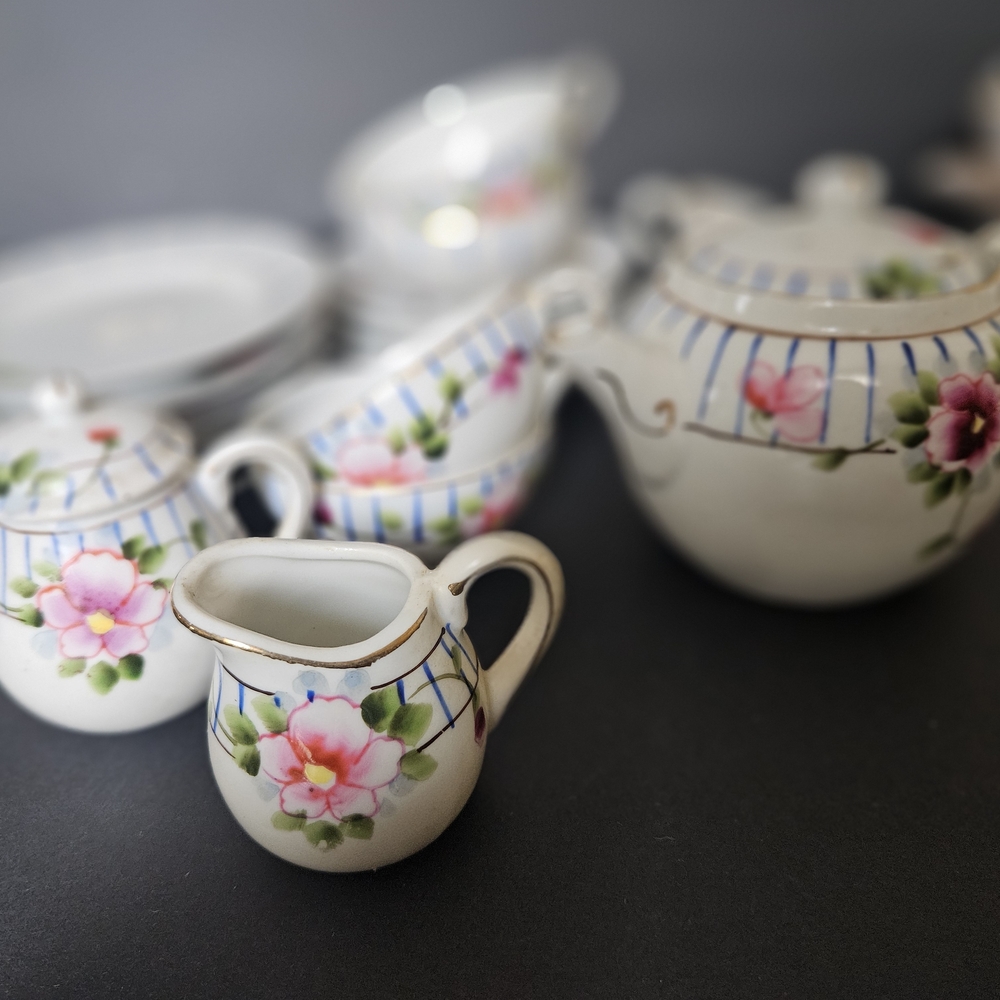 Japanese Moriage Antique Handpainted Children's Tea Set